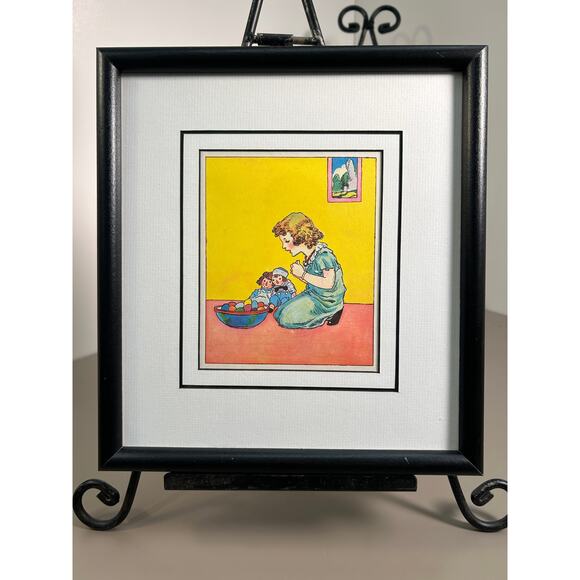 Midcentury graphics Raggedy Ann doll classic book art custom framed lot of 3 - Picture 3 of 5